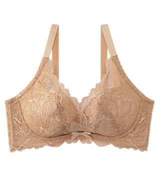 UPLADY 8532 EXTRA FIRM HIGH COMPRESSION FULL CUP PUSH UP BRA (Size:  42C/3XL, Color: Beige)