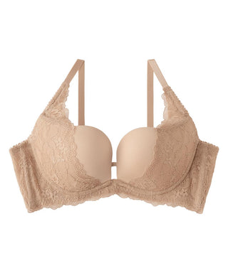 Women Lace Push Up Bra Underwired Side Support Non-padded
