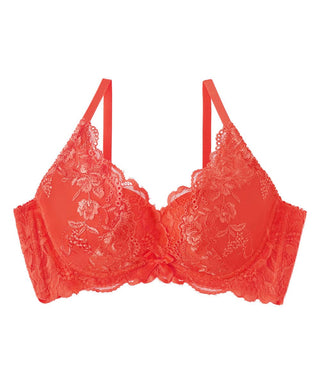 Flower Side Slimming Lace Push-Up Bra for a greater sense of stability (F,  G, H Cup)