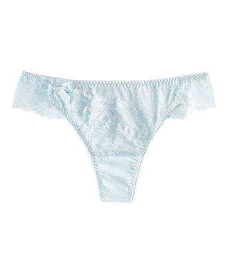 Satin Lace Thong Panty