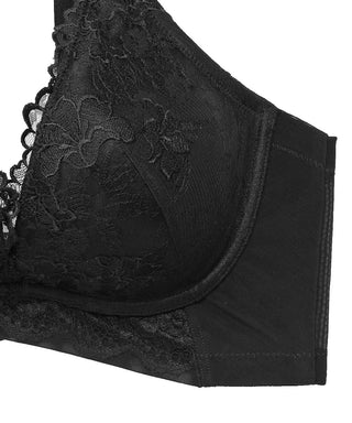 Undercross Side Slimming Lace Push-Up Bra (F, G, H Cup)