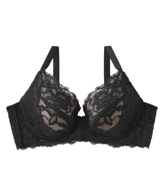 Floral Lace Side Support Bra (FGH Cup)