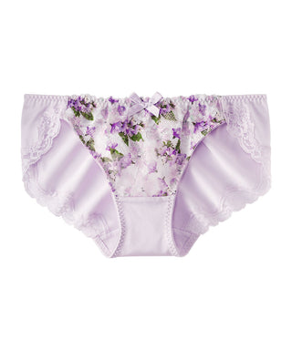 Elegant Flower Print Bikini Panty