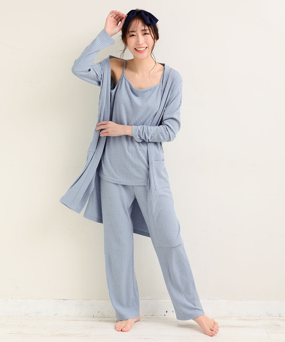 Rib 3-piece loungewear set | aimerfeel