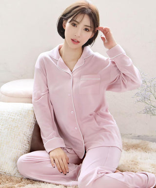 One-color Standard Pajama Top-Bottom Set